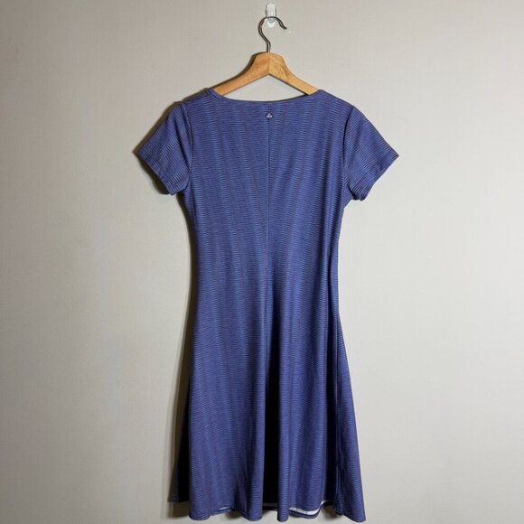 prAna Nadia Short Sleeve Wrap Mini Dress Women's XS Purple Active Activewear - Picture 3 of 11